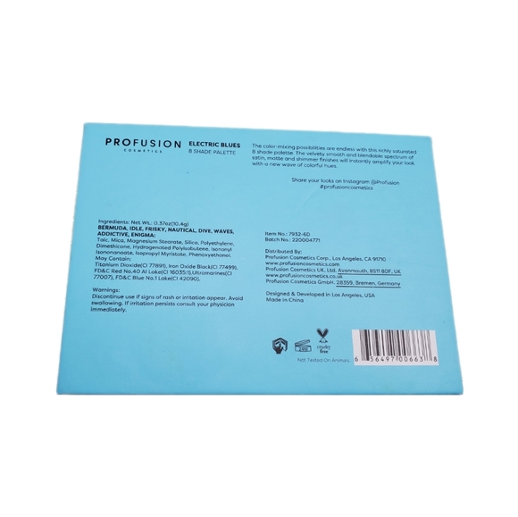 💜Profusion Cosmetics Women Makeup Shade Palette Cruelty-Free Eyeshadow New Blue - Picture 5 of 6